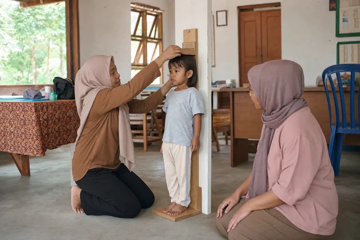 Ilustrasi dummy layanan kesehatan masyarakat di ruang sederhana